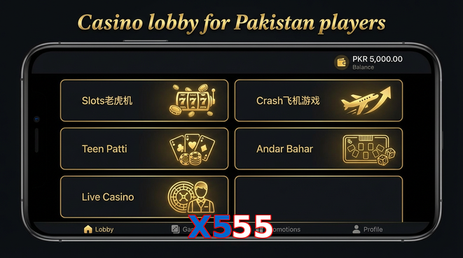 Lobby view of Pk67 for Pakistan users